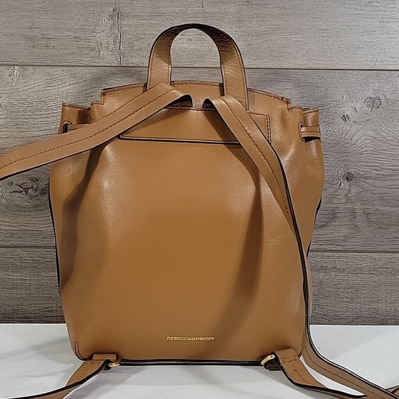 Rebecca Minkoff Tan Leather Backpack with Multicolor Tassels main image 14